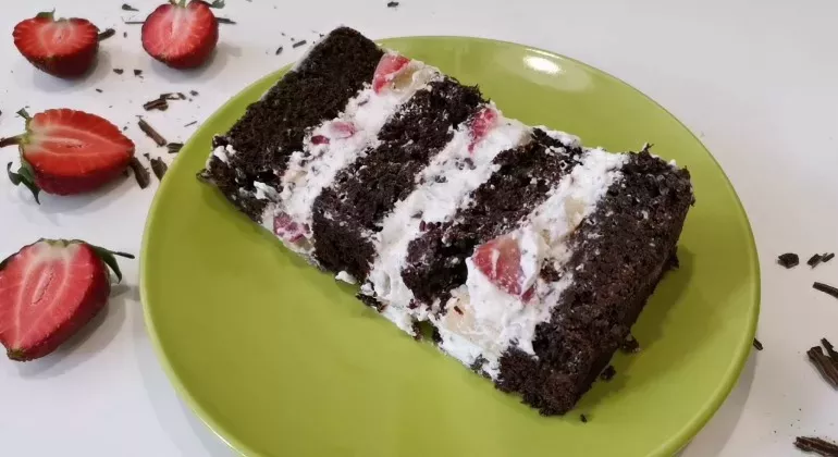 Рецепт шоколадних тістечок з творожним кремом