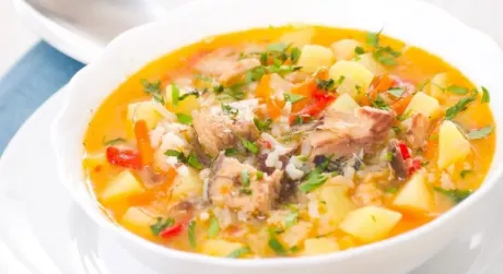 Рецепт: Рибний суп з рисом