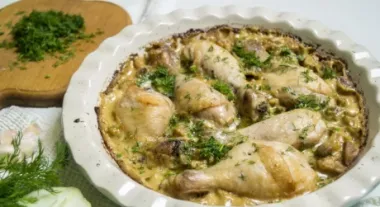 Рецепт: Курка з грибами у мультиварці